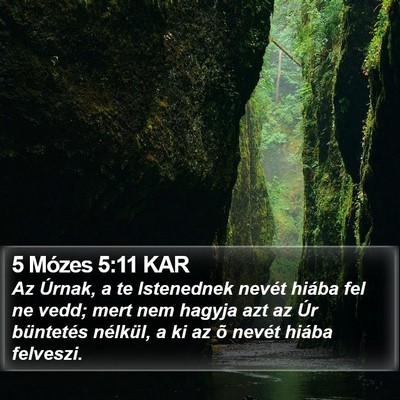 5 Mózes 5:11 KAR Bible Verse Image