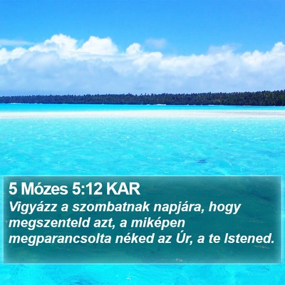5 Mózes 5:12 KAR Bible Verse Image