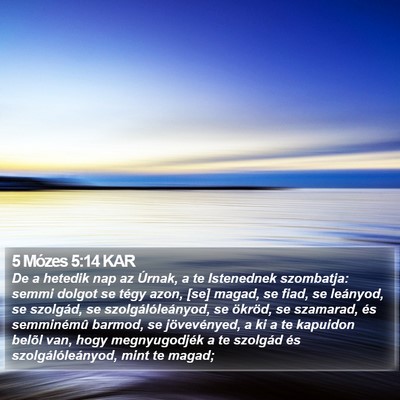 5 Mózes 5:14 KAR Bible Verse Image