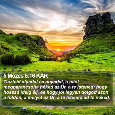 5 Mózes 5:16 KAR Bible Verse Image