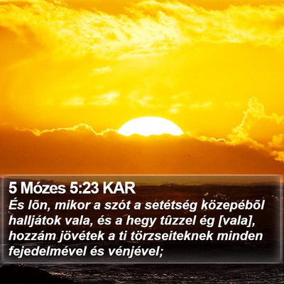 5 Mózes 5:23 KAR Bible Verse Image