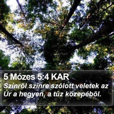 5 Mózes 5:4 KAR Bible Verse Image