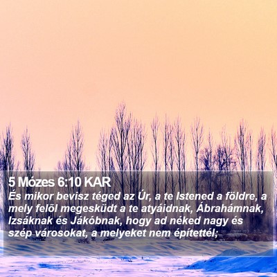 5 Mózes 6:10 KAR Bible Verse Image