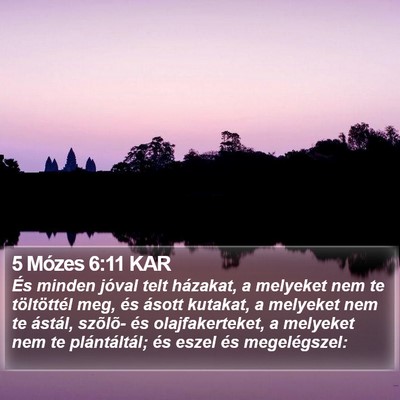 5 Mózes 6:11 KAR Bible Verse Image