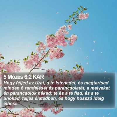 5 Mózes 6:2 KAR Bible Verse Image