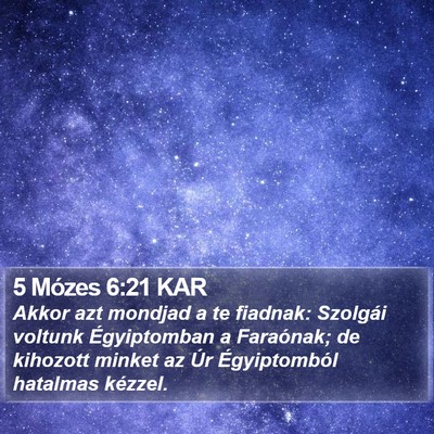 5 Mózes 6:21 KAR Bible Verse Image