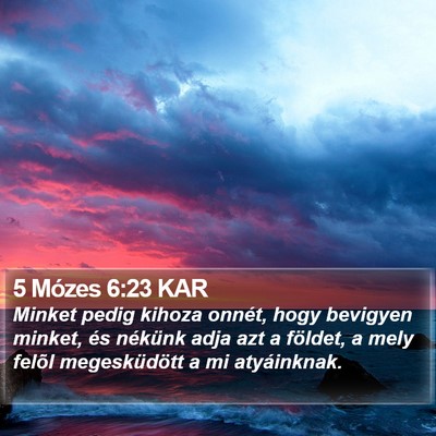 5 Mózes 6:23 KAR Bible Verse Image