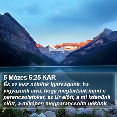 5 Mózes 6:25 KAR Bible Verse Image