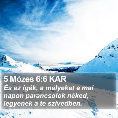 5 Mózes 6:6 KAR Bible Verse Image