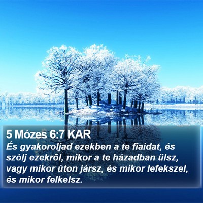 5 Mózes 6:7 KAR Bible Verse Image