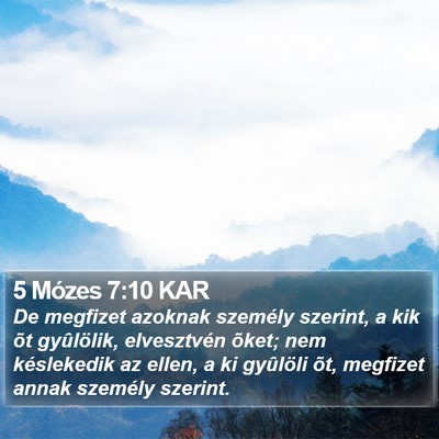 5 Mózes 7:10 KAR Bible Verse Image