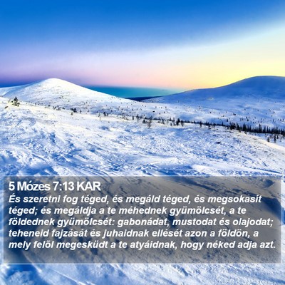 5 Mózes 7:13 KAR Bible Verse Image