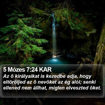 5 Mózes 7:24 KAR Bible Verse Image