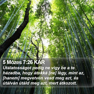 5 Mózes 7:26 KAR Bible Verse Image