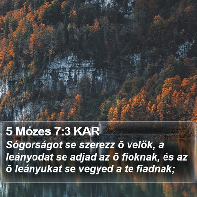 5 Mózes 7:3 KAR Bible Verse Image