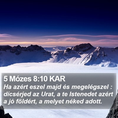 5 Mózes 8:10 KAR Bible Verse Image
