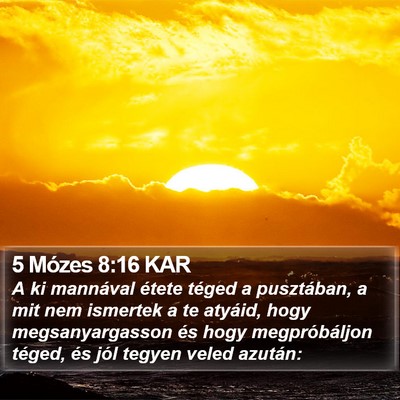 5 Mózes 8:16 KAR Bible Verse Image