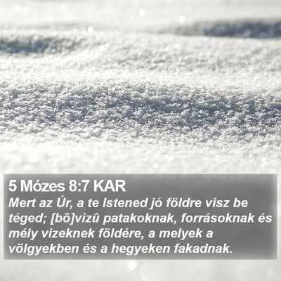 5 Mózes 8:7 KAR Bible Verse Image