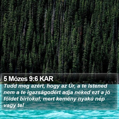 5 Mózes 9:6 KAR Bible Verse Image