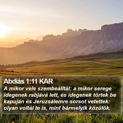 Abdiás 1:11 KAR Bible Verse Image