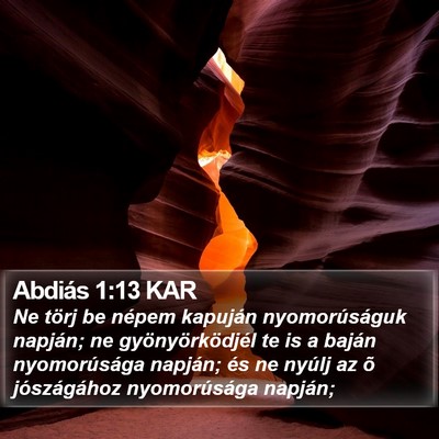 Abdiás 1:13 KAR Bible Verse Image