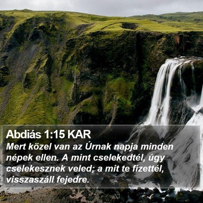 Abdiás 1:15 KAR Bible Verse Image