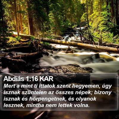 Abdiás 1:16 KAR Bible Verse Image
