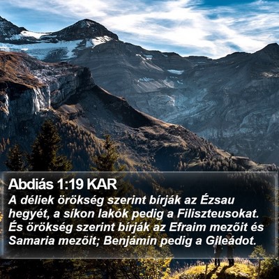 Abdiás 1:19 KAR Bible Verse Image