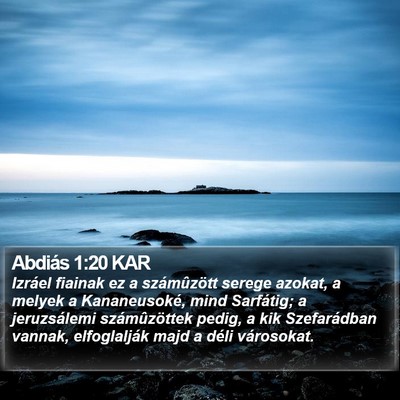 Abdiás 1:20 KAR Bible Verse Image