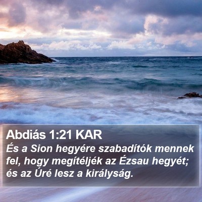 Abdiás 1:21 KAR Bible Verse Image