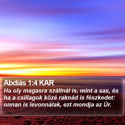 Abdiás 1:4 KAR Bible Verse Image