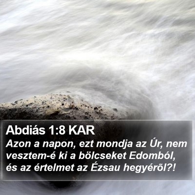 Abdiás 1:8 KAR Bible Verse Image