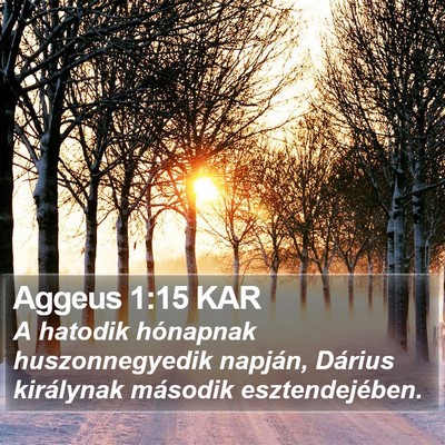 Aggeus 1:15 KAR Bible Verse Image