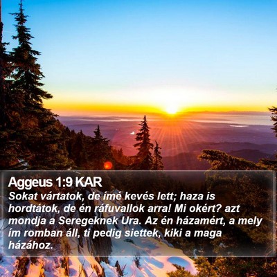Aggeus 1:9 KAR Bible Verse Image