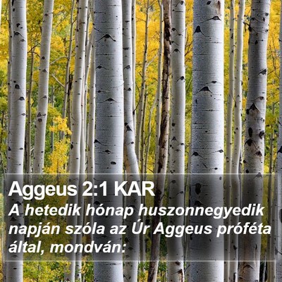 Aggeus 2:1 KAR Bible Verse Image