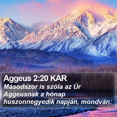 Aggeus 2:20 KAR Bible Verse Image