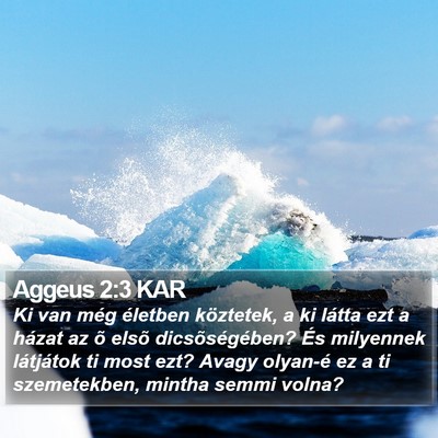 Aggeus 2:3 KAR Bible Verse Image
