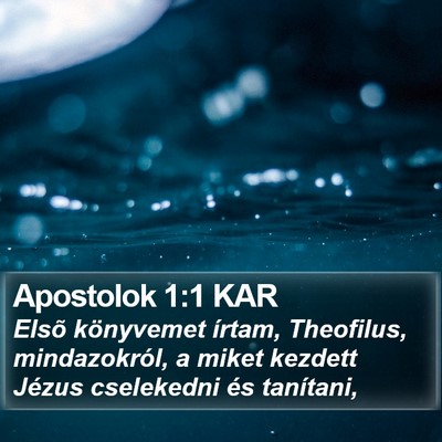 Apostolok 1:1 KAR Bible Verse Image