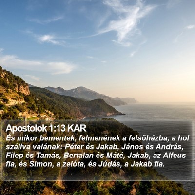 Apostolok 1:13 KAR Bible Verse Image