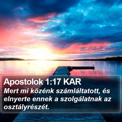 Apostolok 1:17 KAR Bible Verse Image