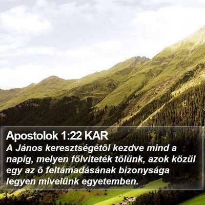 Apostolok 1:22 KAR Bible Verse Image