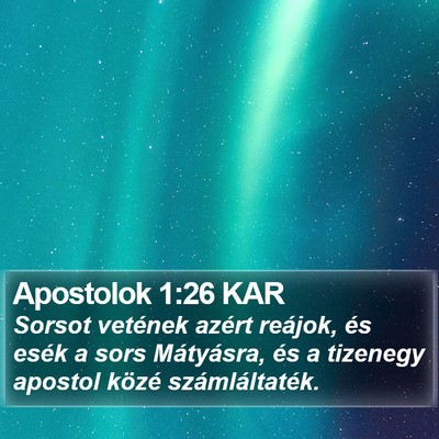 Apostolok 1:26 KAR Bible Verse Image