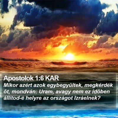Apostolok 1:6 KAR Bible Verse Image
