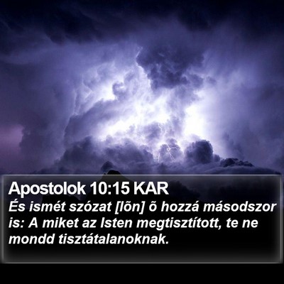 Apostolok 10:15 KAR Bible Verse Image