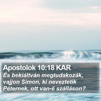 Apostolok 10:18 KAR Bible Verse Image