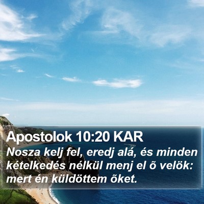Apostolok 10:20 KAR Bible Verse Image