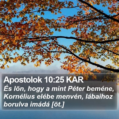 Apostolok 10:25 KAR Bible Verse Image