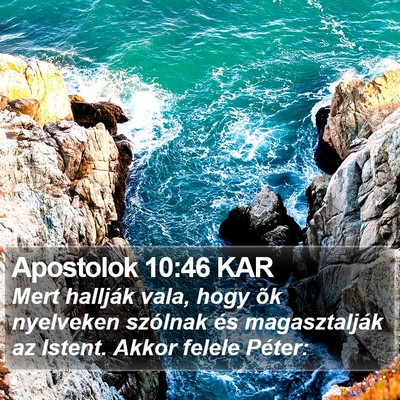 Apostolok 10:46 KAR Bible Verse Image