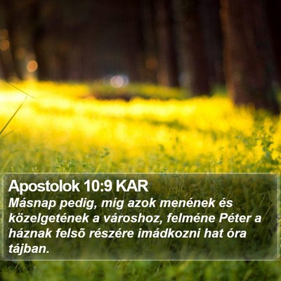 Apostolok 10:9 KAR Bible Verse Image