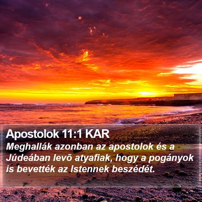 Apostolok 11:1 KAR Bible Verse Image